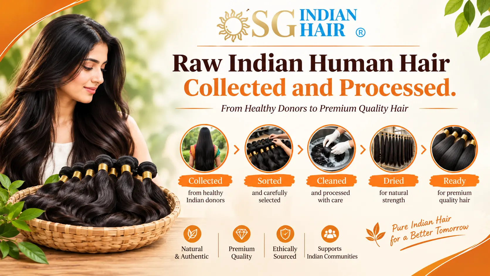 How Is Raw Indian Human Hair Collected and Processed?